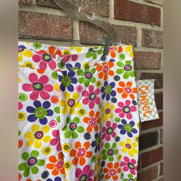 VTG Chriel Groovy Floral Pants Sz L  NWT - Picture 4 of 11